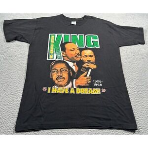 Vintage Cottonnet Shirt Mens Large Black Martin Luther King Jr. I Have A Dream